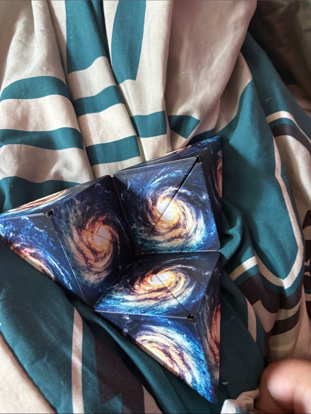 Galaxy Swirl Decorative Pyramid Set - Teal Blue - etc makes 72 shapes